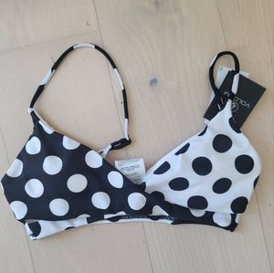 NWT Volcom Polka Dot Bikini Top XS